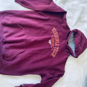 Soffe Maroon Hoodie with Virginia Tech Logo
